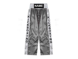カスタムキックボクシングズボン：KNPANTS-001-銀