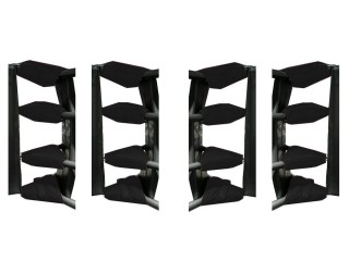 ムエタイリングのターンバックルカバー（16個セット）: 黒